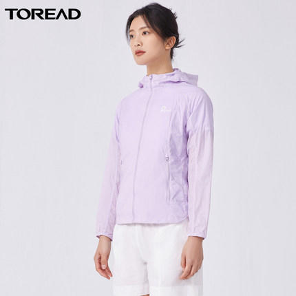 探路者22春夏新款女式防晒服防泼水户外舒适透气皮肤衣TAZK82210 商品图1