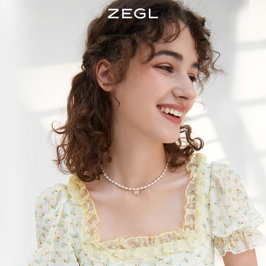 ZEGL蝴蝶结人造珍珠项链女高级感轻奢2022年新款潮锁骨链复古配饰 商品图3