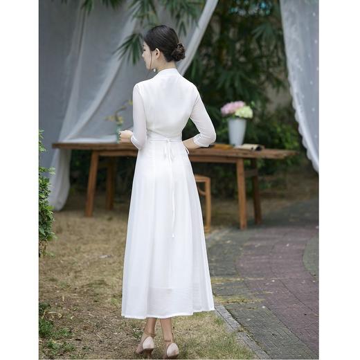 国风时尚女士中式双龙戏珠刺绣连衣裙(带腰封) LX21079 商品图2