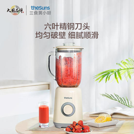 三食黄小厨THESUNS破壁机小型多功能家用智能迷你榨汁机搅拌料理机果汁机婴儿辅食机一机多用易清洗奶白色 商品图1
