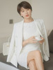 白色西装套装女高级感气质女神范通勤外套无袖连衣裙两件套 商品缩略图0