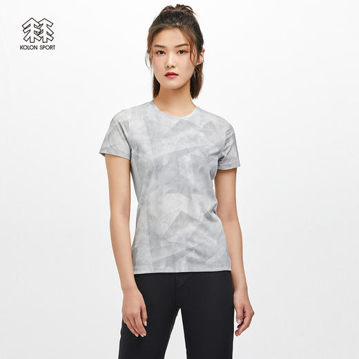 KOLONSPORT可隆短袖女款凉感体恤运动上衣透汽户外休闲衣露营T恤LKRT2MN268 商品图0