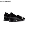 IUIU SECOND春夏时尚金属饰扣矮跟皮鞋  U21CM36181 商品缩略图3
