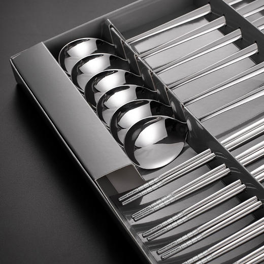 MAYNOS 筷勺12件套  304食品专业优质不锈钢  逃脱木筷发霉 筷勺套装 商品图5