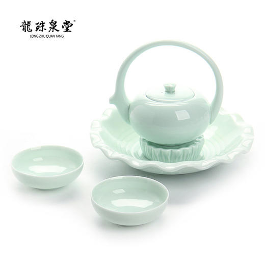 龙泉青瓷 影青 花好月圆茶具套组 商品图1