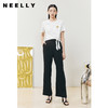 NEELLY纳俪商场同款黑色西装裤女下开叉气质微喇阔腿裤百搭休闲裤N22061H01188 商品缩略图2