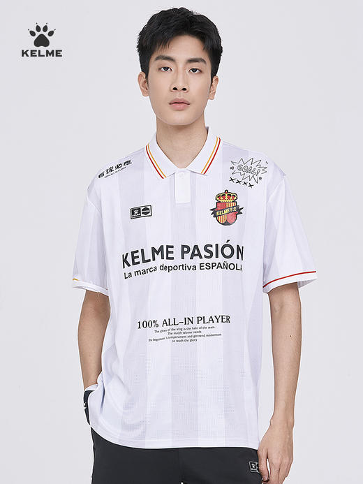 KELME卡尔美运动休闲POLO衫男子22夏季翻领透气短袖舒适宽松上衣6224PL1003 商品图3
