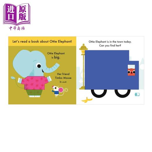 【中商原版】A Book About Ottie Elephant in the Town 奥蒂小象 英文原版 进口原版 0岁到3岁 儿童图画书 Melissa Crowton 商品图1