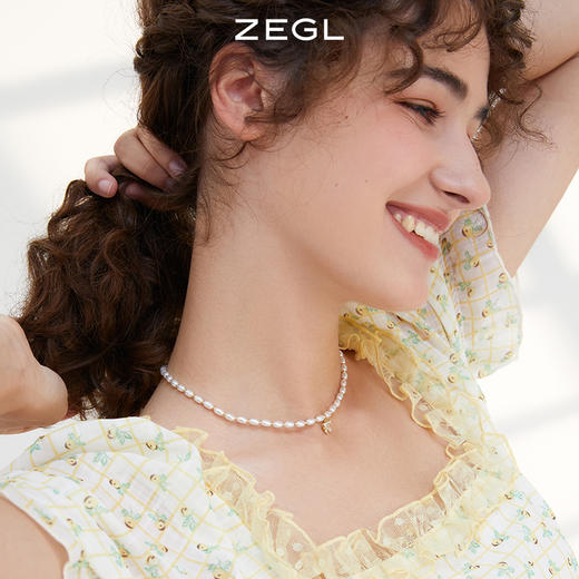 ZEGL蝴蝶结人造珍珠项链女高级感轻奢2022年新款潮锁骨链复古配饰 商品图2
