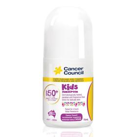 【直邮】澳洲Cancer Council澳美皙防晒霜滚珠SPF50+宝宝儿童婴幼儿75ml