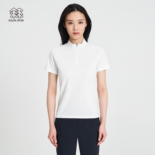 KOLONSPORT可隆户外休闲衣女款防晒UPF50+短袖吸湿打底衫弹力T恤LKZT2MN242 商品图2