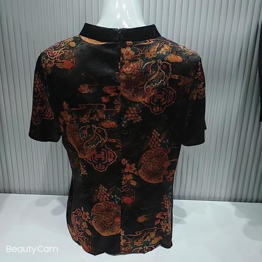 南3  尚牧桑蚕丝燕领T恤 商品图1