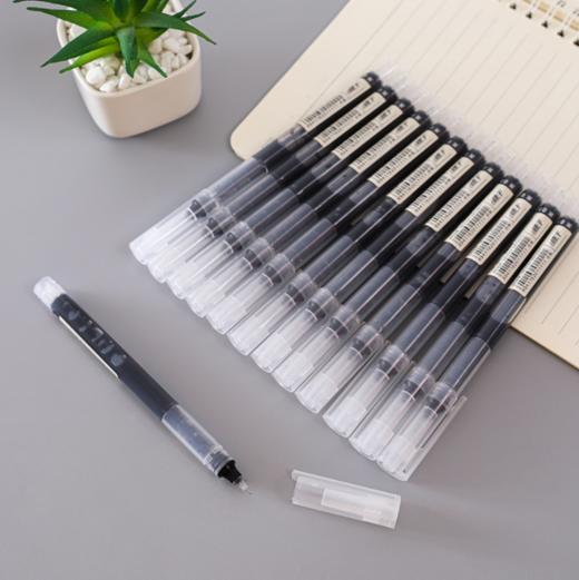 直液式走珠笔  0.5速干针管学生考试笔办公签字笔大容量中性笔3.146 商品图3