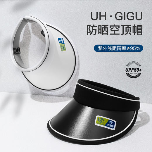 「19.9元包邮！数款颜色」夏季款纯色遮阳防晒空顶帽 户外大檐太阳帽配饰 商品图1