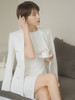 白色西装套装女高级感气质女神范通勤外套无袖连衣裙两件套 商品缩略图3