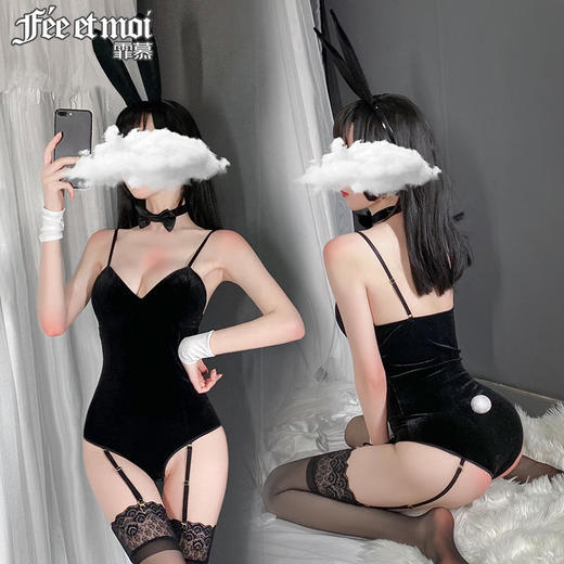 霏慕金丝绒兔女郎连体衣情趣内衣 商品图5