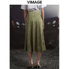 VIMAGE/纬漫纪夏季新款高腰复古印花半身裙VB2206902 商品缩略图4