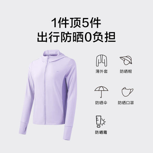 蕉下21冰触系列防晒衣女短外套长袖吸湿透气防紫外线UPF50+胡笛冰丝防晒服 商品图4
