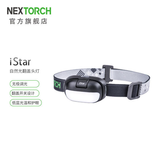 NEXTORCH纳丽德iStar创新翻盖头灯强光超亮露营徒步可充电头戴式户外头灯 商品图0