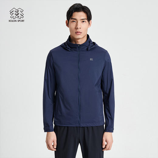 KOLONSPORT可隆皮肤衣男款防风外套防泼水风衣轻量透汽户外休闲衣LHJK2MN125 商品图0