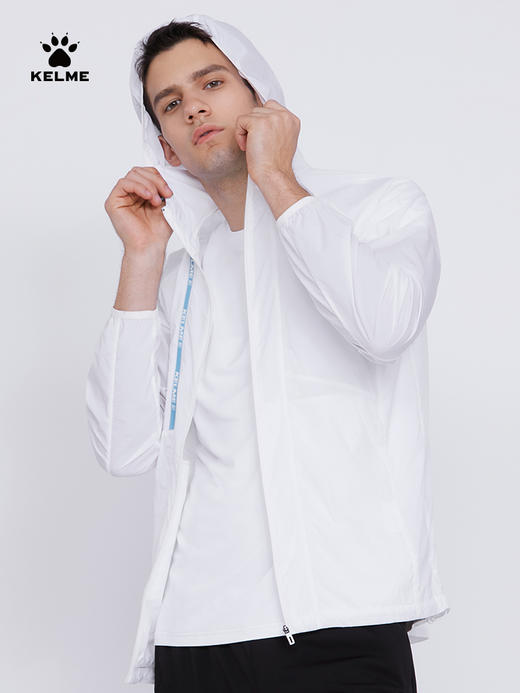 KELME卡尔美梭织皮肤衣男子2022夏季新款透气薄款连帽外套防晒服6223WT1005 商品图2
