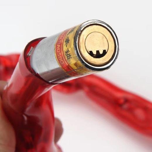 加厚铜芯包皮链条锁1.2m大门仓库链锁皮套锁防水防盗摩托车锁电动车锁1条 商品图2