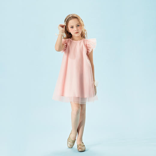 mettekids儿童裙子女童夏季2022新款洋气时髦网纱甜美公主连衣裙 商品图3