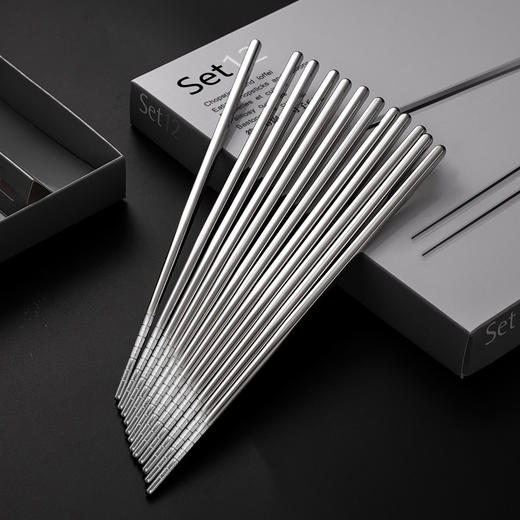 MAYNOS 筷勺12件套  304食品专业优质不锈钢  逃脱木筷发霉 筷勺套装 商品图7