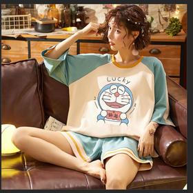 【舒适到像裸穿！可外穿的家居服】柔软仿若无感，穿上不想脱下来！亲肤不闷热，宽松有弹力，时尚百搭睡衣短袖短裤两件套装