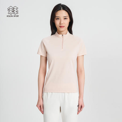 KOLONSPORT可隆户外休闲衣女款防晒UPF50+短袖吸湿打底衫弹力T恤LKZT2MN242 商品图0