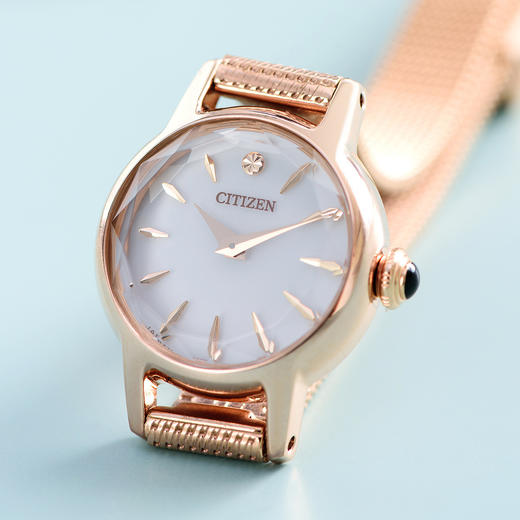 VIP-EG2992-51A 西铁城Citizen 西铁城光动能Kii系列小圆盘时尚玫瑰金女士手表女表EG299 商品图1
