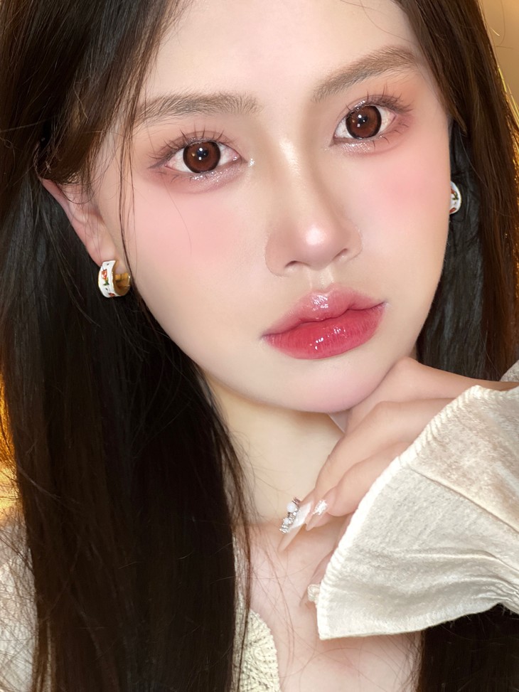 Hanawink年抛隐形眼镜 酒渍杨梅14.5mm 1副/2片-VVCON美瞳商城10