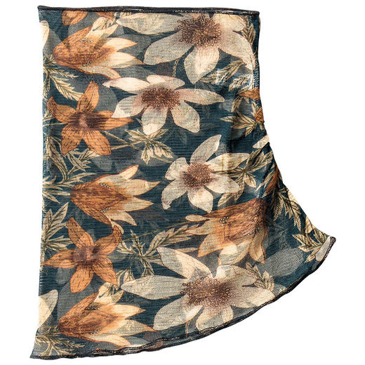 网眼真丝围巾桑蚕丝印花围脖薄   WQ1002 商品图6