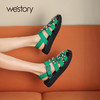 Westory年夏季新款编织休闲水钻平底凉鞋W22BG61191 商品缩略图3