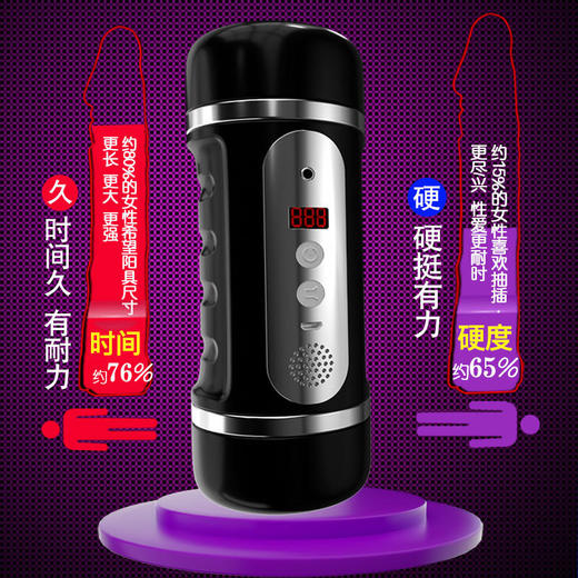 姬霸双头飞机杯男用双通道智能夹吸 商品图0