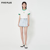 FIVE PLUS2022新款女夏装洗水牛仔短裤女高腰A字裙裤子阔腿裤复古2WA2060640 商品缩略图4