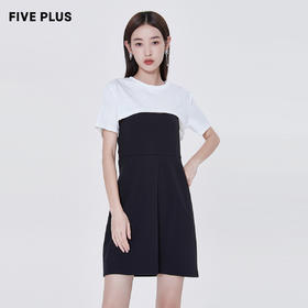 FIVE PLUS2022新款女夏装气质高腰吊带连衣裙女钻链短款裙子配T恤	2WN2081260