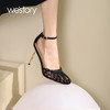 westory22年夏季新款真皮镂空细高跟包头小众设计高级凉鞋W22BG61401 商品缩略图1