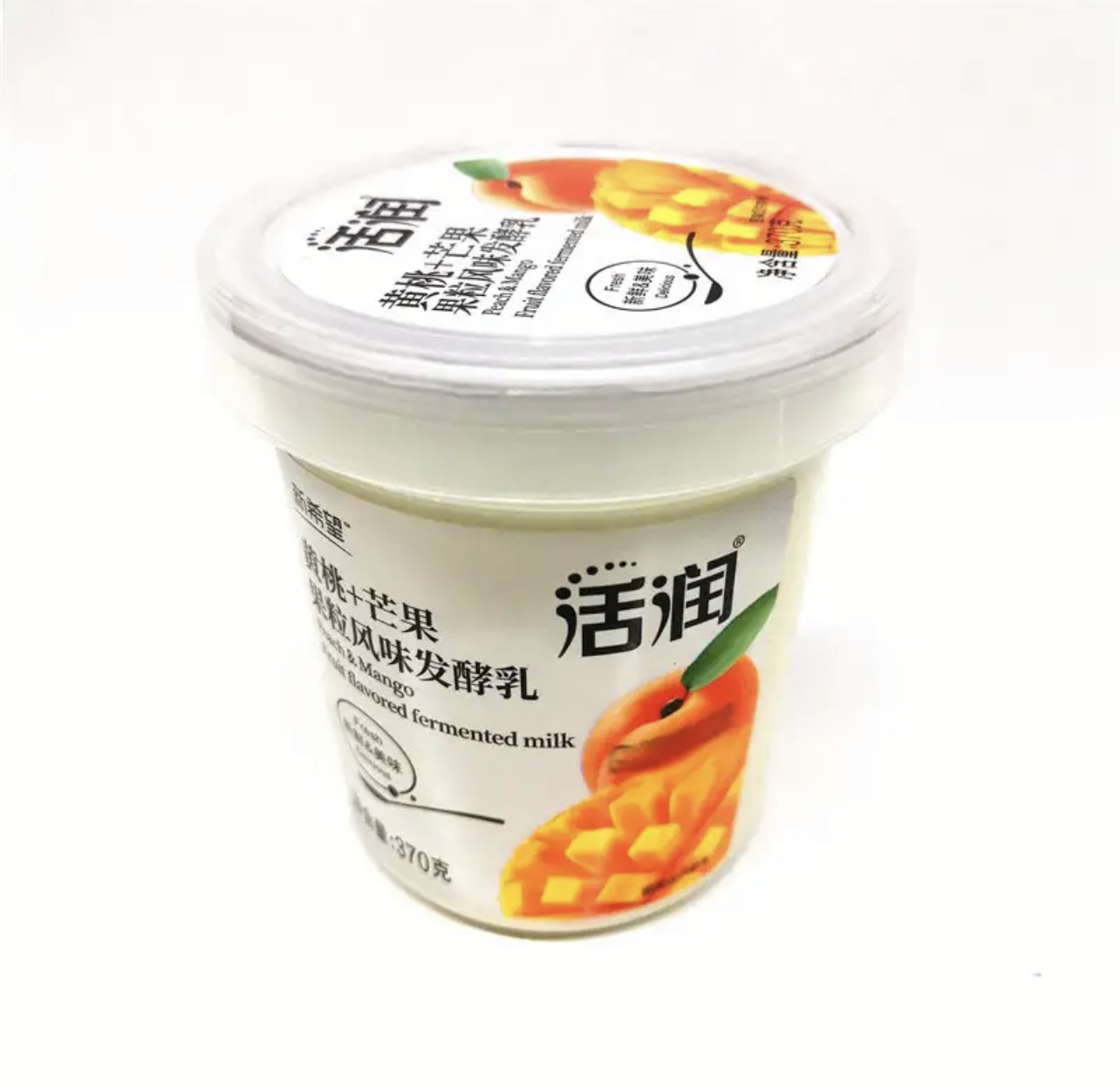新希望活润黄桃芒果果粒风味酸牛奶370g
