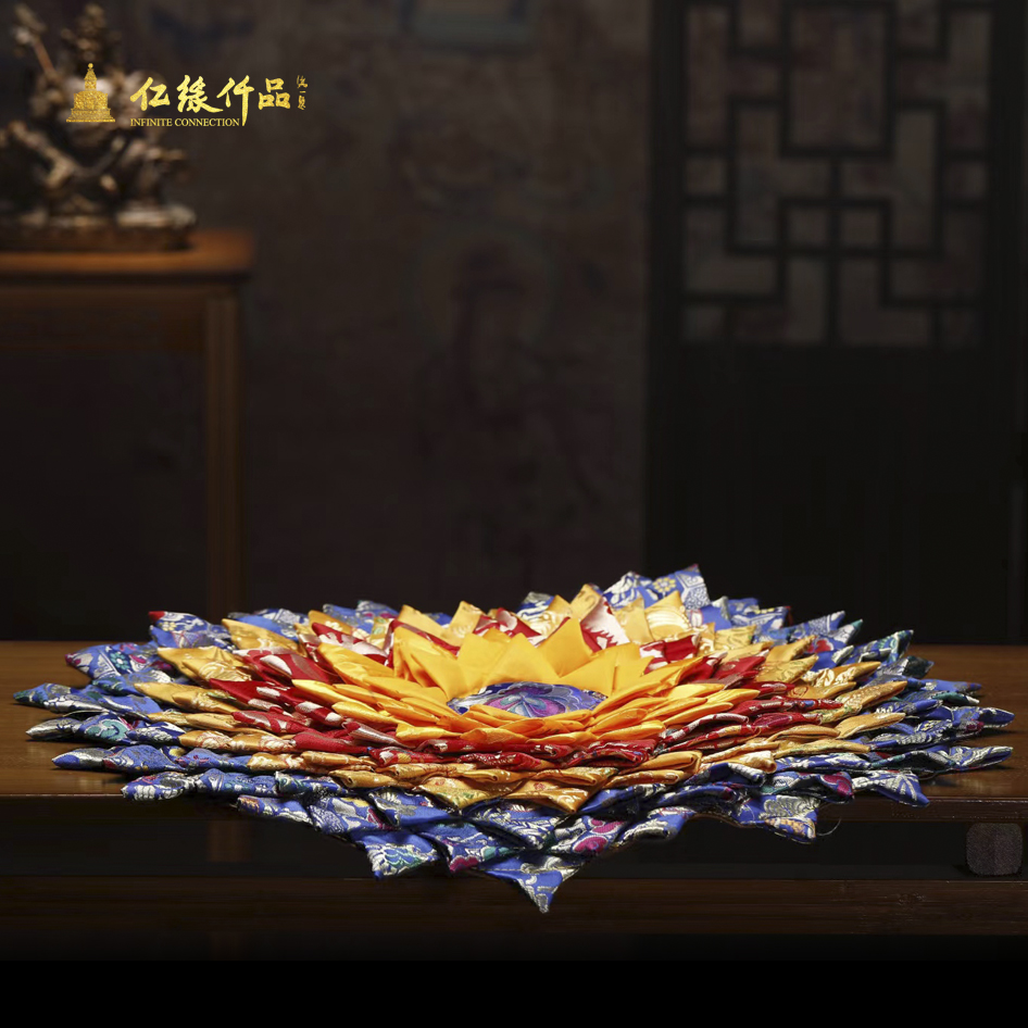 新品 纯手工莲花座（端坐金莲，福运连连）