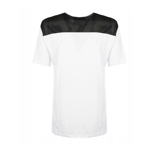 RICHMOND 男士棉质黑色字母印花后背网状圆领短袖T恤 白色 RMP19226TS WHITE 商品图1