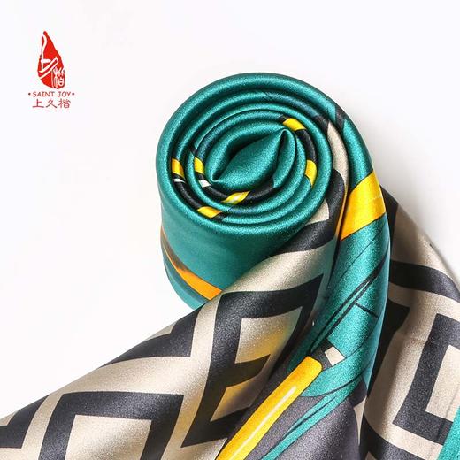 SAINTJOY/上久楷真丝方巾100%桑蚕丝FJS22011莫兰迪 商品图7