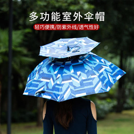 摄影人必备之-斗篷式卡子帽子 成人帽头万向多功能固定器雨伞 商品图1