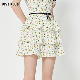 FIVE PLUS2022新款女夏装小清新碎花半身裙女A字蛋糕裙高腰短裙子2WA2070720