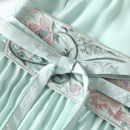 复古国风，改良旗袍气质日常汉服修身收腰百褶款连衣裙OG-9002 商品图3