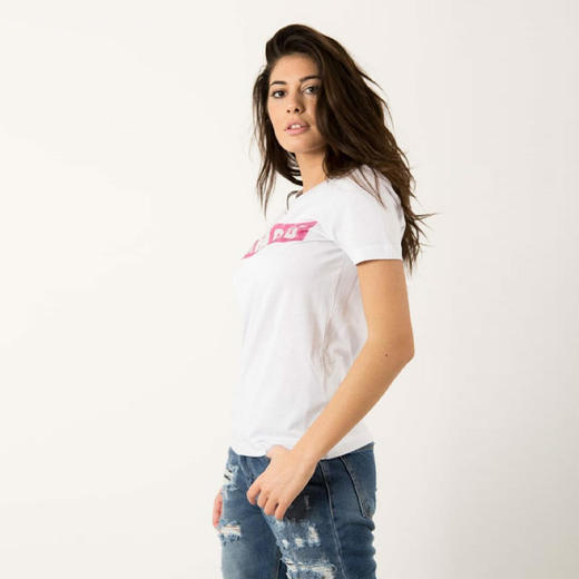 RICHMOND 女士棉质铆钉字母圆领短袖T恤 白色 RWP19028TS WHITE 商品图2