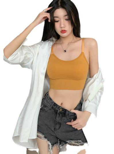 【均码6色可选~第二件0元！】网红时尚爆款裹胸美背性感内衣女吊带背心文胸一体聚拢外穿薄款抹胸防走光 商品图4