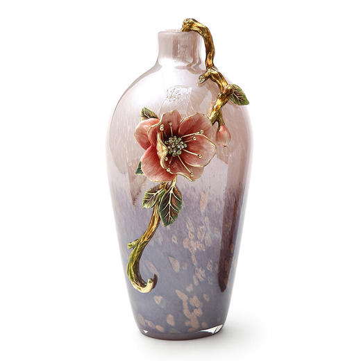 罗比罗丹珐琅彩旺富木槿花瓶创意客厅花器家居软装饰品 商品图5