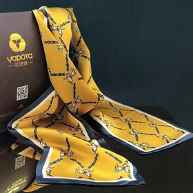 优品堂《春的律动》100％桑蚕丝双面长条巾