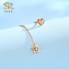 「LOVE STAR」心印星18K金钻石耳饰 星星爱心耳线 商品缩略图2